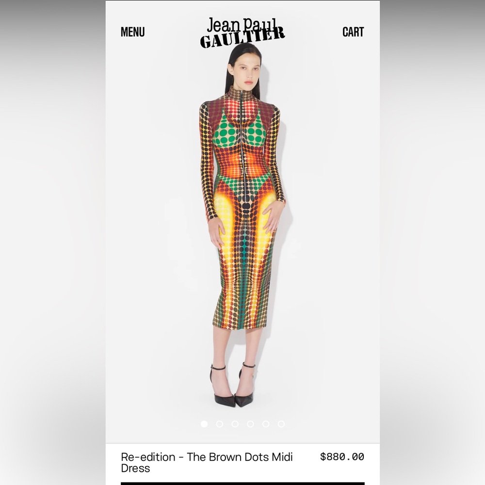 Jean Paul Gaultier Colorful Long Sleeve Dress